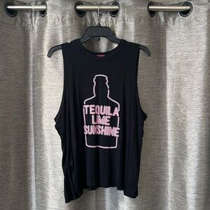 Rock & Roll Denim Black Neon “Tequila Like & Sunshine” Muscle Tank